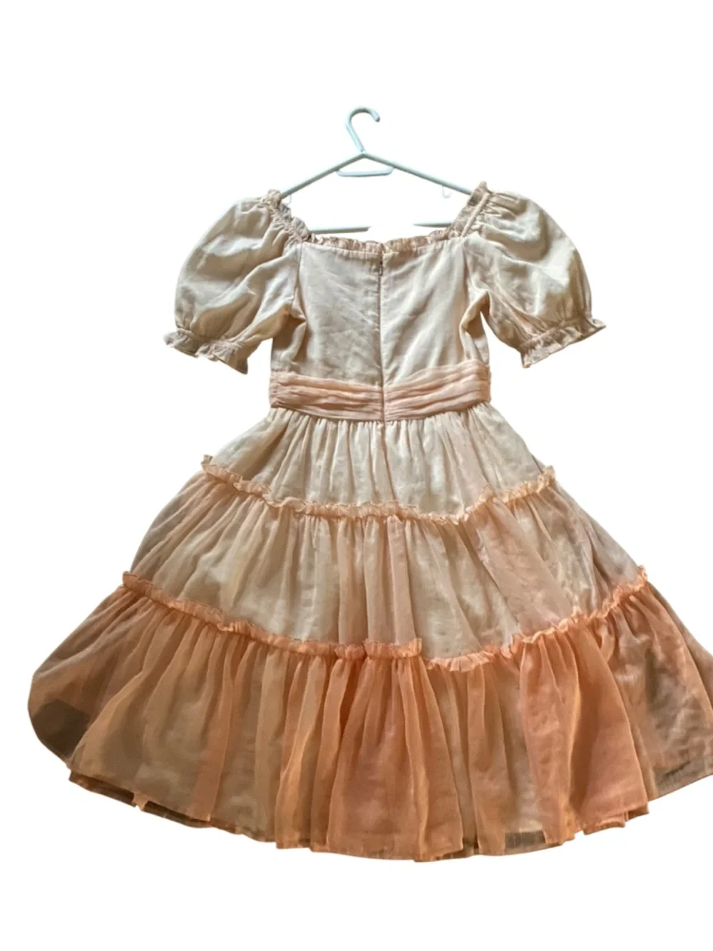 JessAkae Apricot Sorbet Ruffle Dress S - Picture 2 of 14